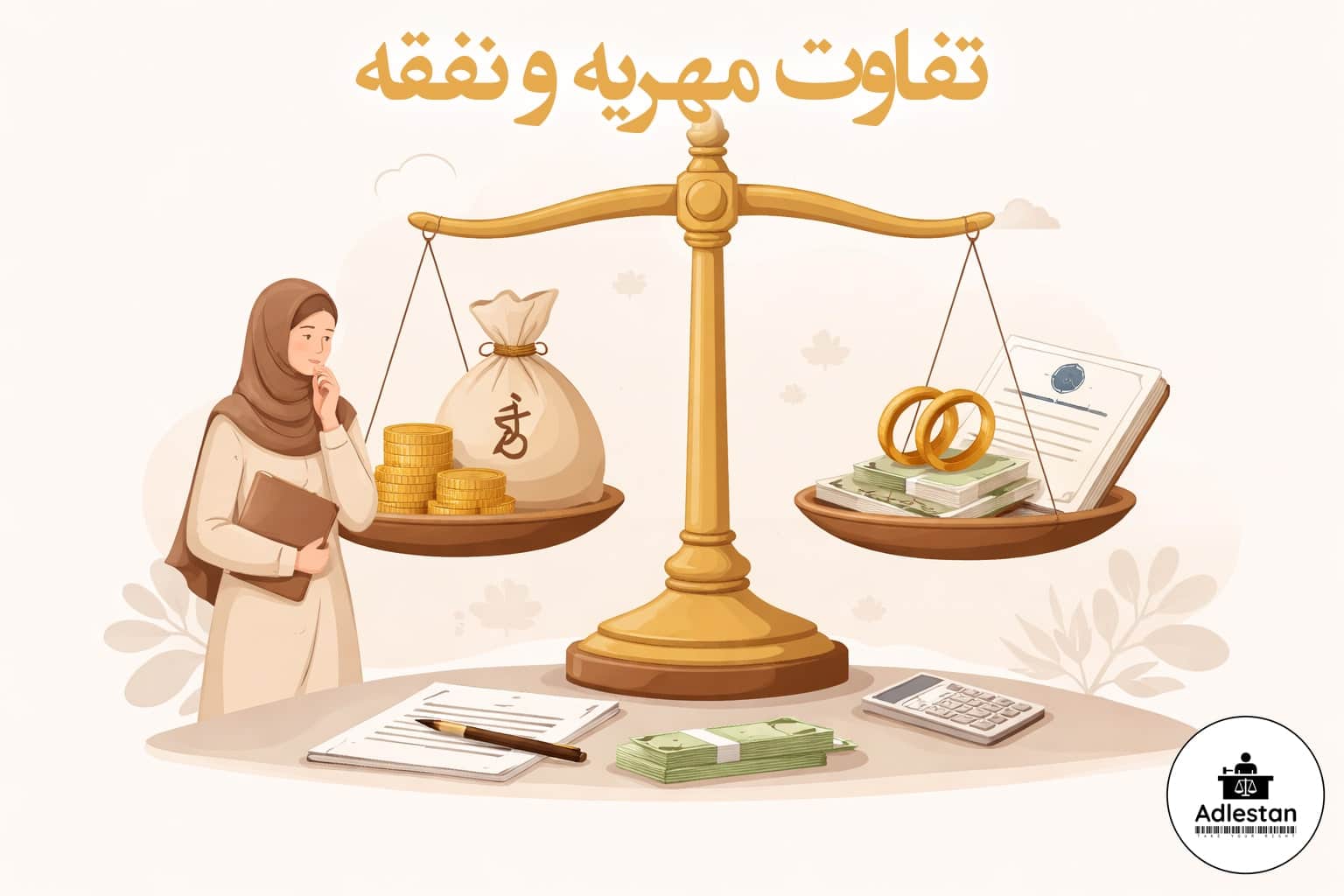تفاوت نفقه و مهریه